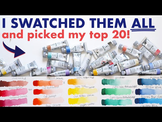 I swatched EVERY paint and picked TOP 20 for my NEW watercolor palette!
