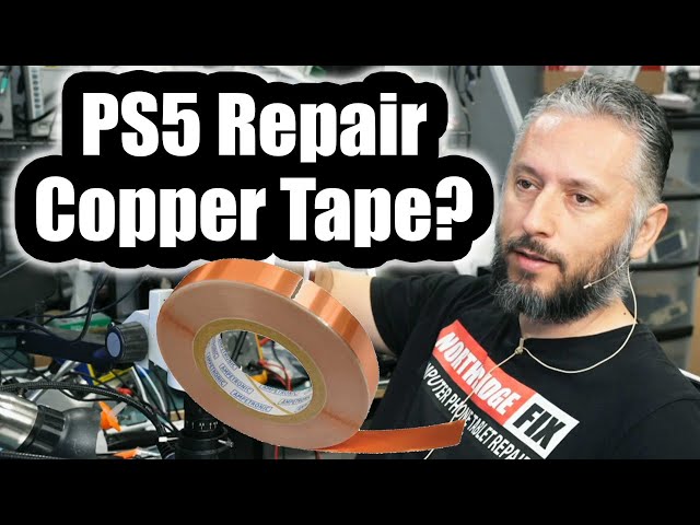 PS5 Ripped Fan Connector Repair using Copper Tape.