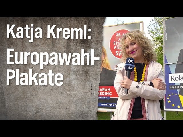 Reporterin Katja Kreml: Europawahl-Plakate | extra 3 | NDR