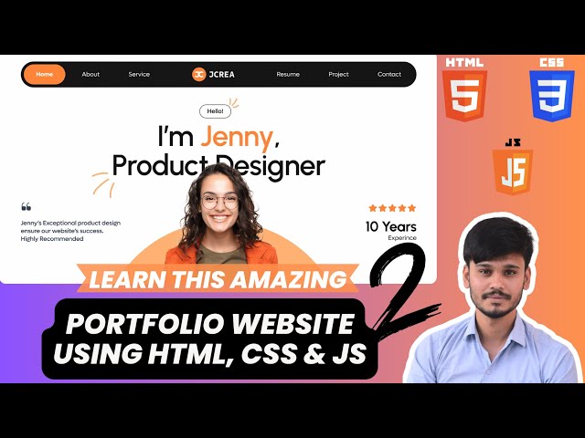 Personal Portfolio Website using HTML, CSS and JavaScript From Scratch 🔥
