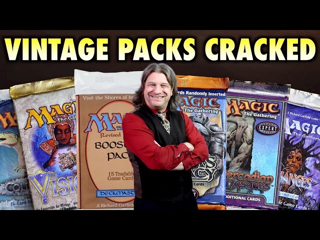 Vintage MTG Packs Opened! Revised, Urza's Legacy, Mercadian Masques, Visions, Alliances, ColdSnap!