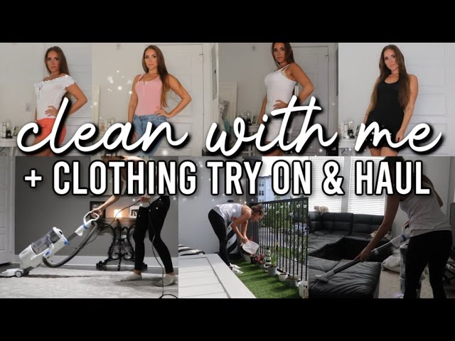 CLEAN WITH ME + CLOTHING HAUL & TRY ON