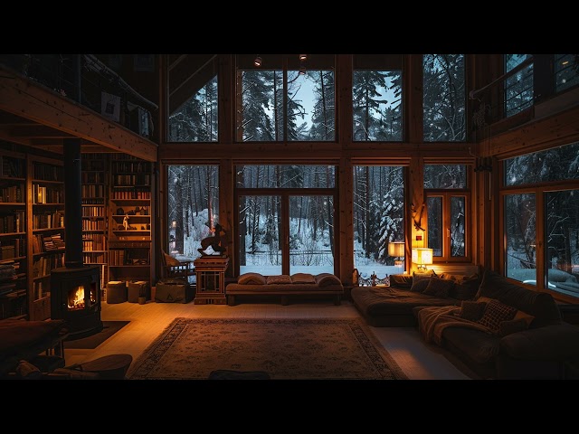 Enjoy the fireplace in the bedroom. It's snow outside, feels calm and relaxed.