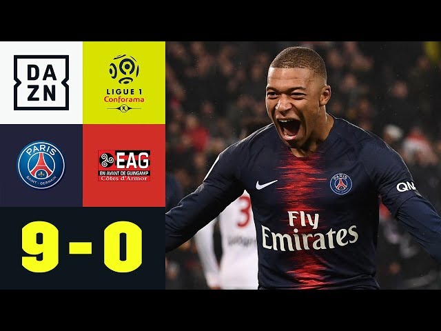 Kylian Mbappe & Co. mit gnadenlosem Rachefeldzug: PSG - Guingamp 9:0 | Ligue 1 | DAZN Highlights