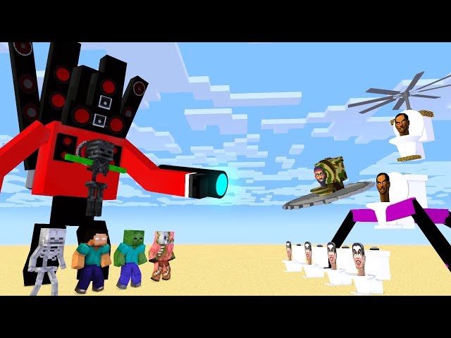 Monster School : ALL SKIBIDI TOILET DEFEAT BY TITAN CAMERA MAN and Minecraft - Animation