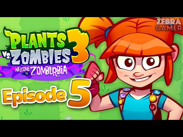 Plants vs. Zombies 3: Welcome to Zomburbia Gameplay Walkthrough Part 5 - Puddles! Cabbage Pult!