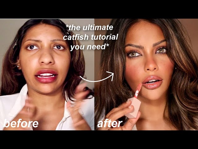 I tried the viral "latte makeup" look on brown skin using tiktok hacks & it changed my life.