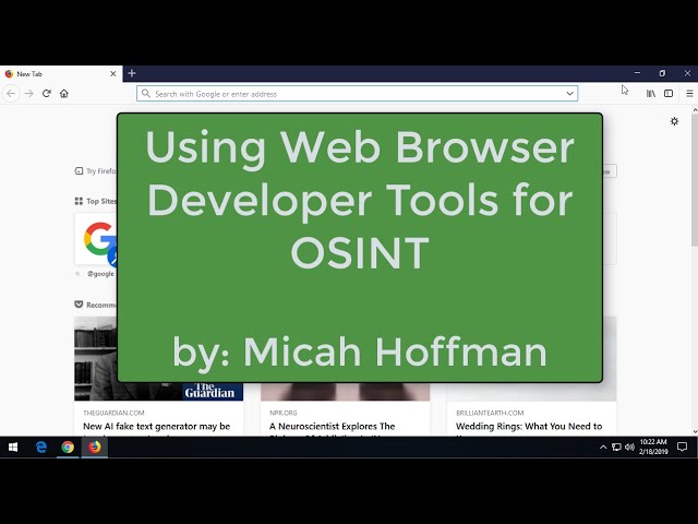 10 Minute Tip: Browser Developer Tools