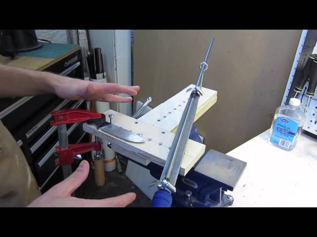 How to make and use a filing jig for knife blades.