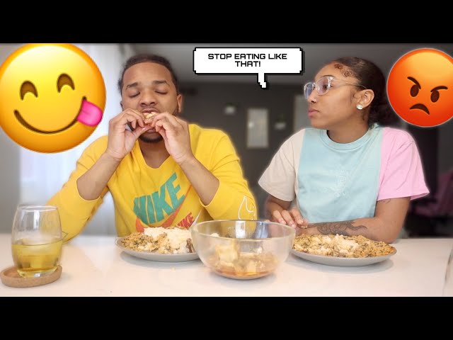 Smacking Too Much Prank on Girlfriend - African Food Mukbang Fufu and Egusi 2022