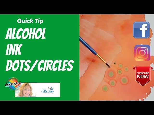 How to Make a Dot, Circles and Create Texture with Alcohol Ink on Yupo Short Demo