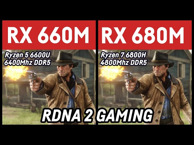 AMD RX 660M vs RX 680M (6600U 25W Version vs 6800H 45W Version)