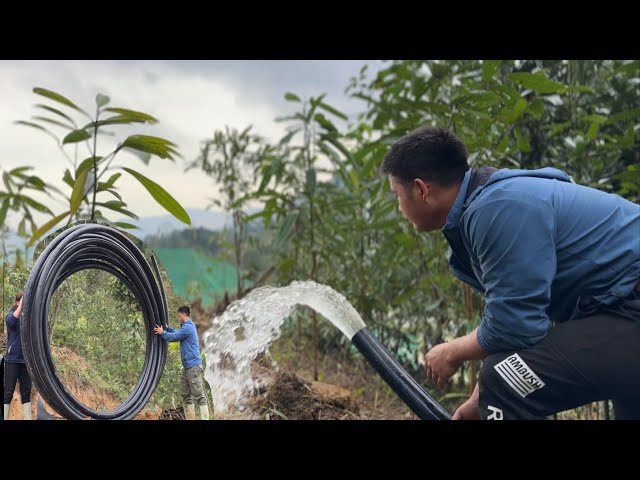 The process of constructing water pipes leading to the farm | Family Farm Life
