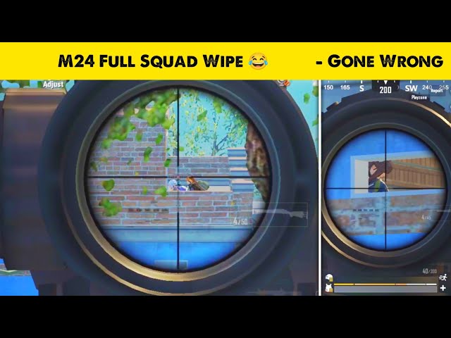 PUBG Lite Best Funny Only M24 Full Squad Wipe Moments | Funny Whatsapp Status LION x GAMING #shorts