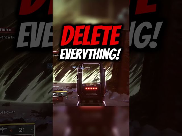 Delete Everything in Destiny 2  #Shorts