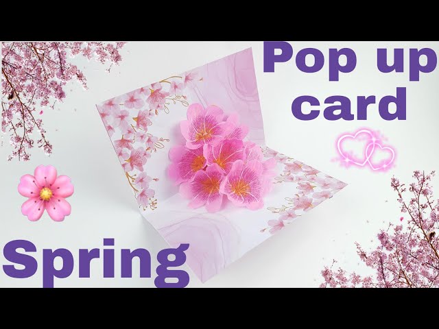 How to Create a Pop Up Card Origami Handcraft Cherry Blossom Spring