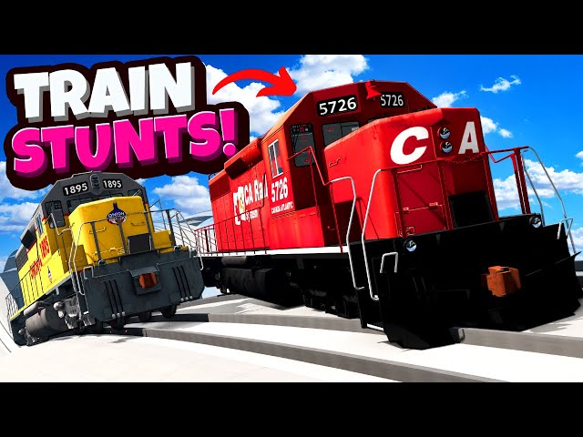 Can We SURVIVE Jumping & Crashing TRAINS in BeamNG Drive Mods?
