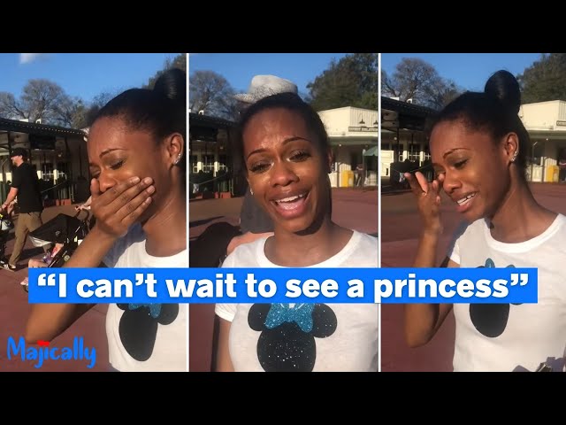 FIRST DISNEY TRIP - Woman has the best emotional reaction to visiting Disney for the first time