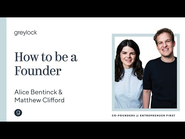 Alice Bentinck and Matt Clifford | How To Be A Founder