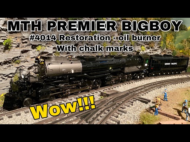 MTH Union Pacific Bigboy #4014 Restoration (oil burner) w/ chalk marks 20-3775-1