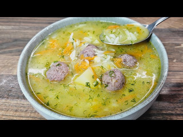The easiest but most delicious soup anyone can make! Meatball soup!