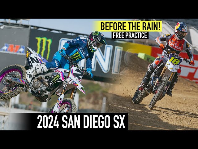 2024 San Diego Supercross Free Practice - 450 Class | RAW