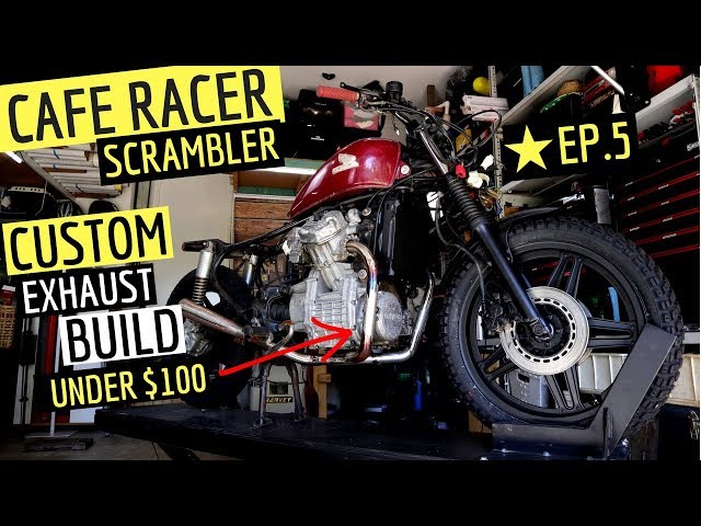 Cafe Racer - Scrambler Custom Exhaust Build with Muffler
