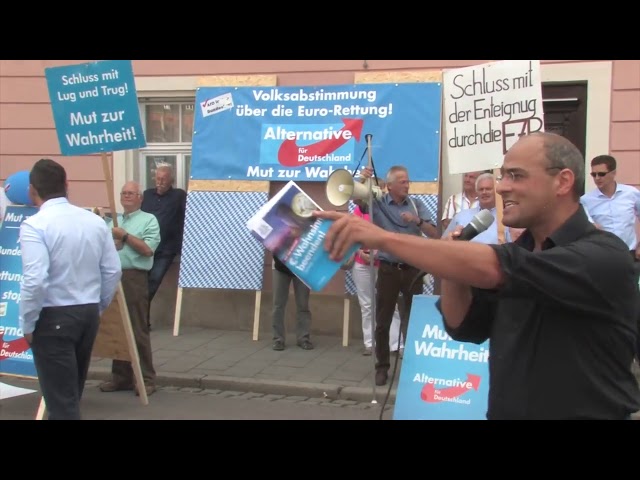 Kundgebung gegen Bundesbank EUR Propagandaveranstaltung in Regensburg