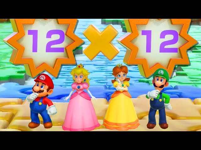 Super Mario Party - All Brainy Minigames - Mario vs Luigi vs Peach vs Donkey Kong