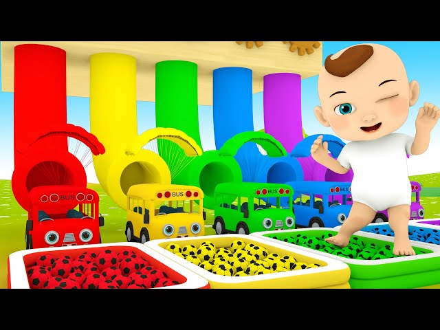 The Wheels on the Bus Best Dance Party | Toy Car And Pop It Game | Nursery Rhymes