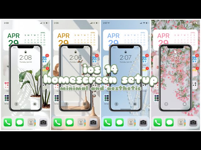 iOS 14 homescreen setup | minimal and aesthetic 🌿