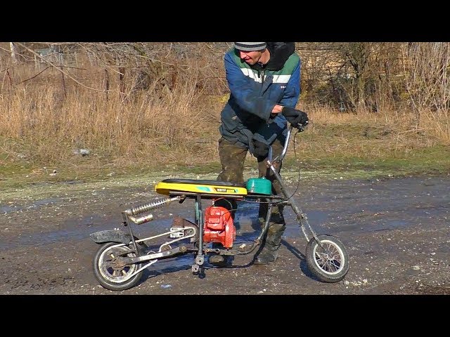Crazy DIY Snomobile aka Bike !