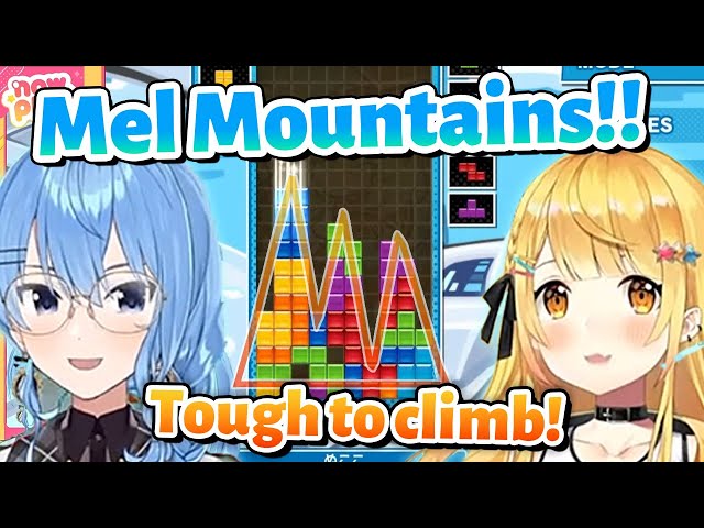 Mel builds up mountain ranges in Tetris【Suisei/Puyo Puyo Tetris/Hololive Clip/EngSub】
