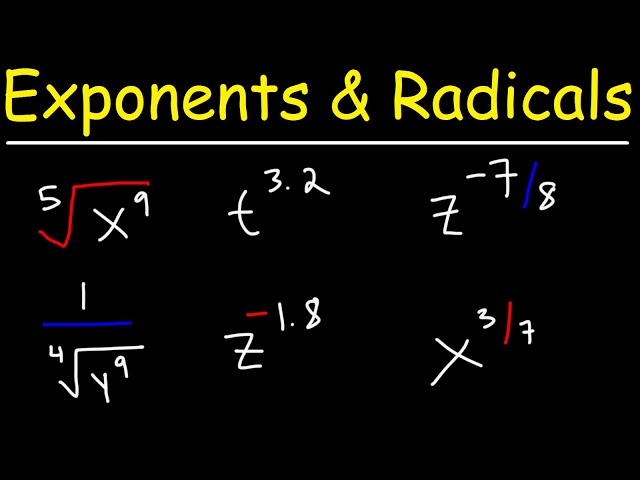How To Convert Between Exponential Form and Radical Form - Algebra