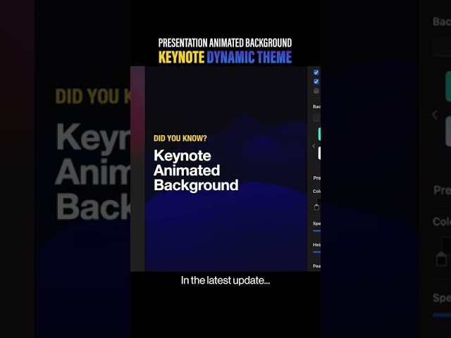 Keynote Presentation is more interesting🤩than ever with Dynamic theme