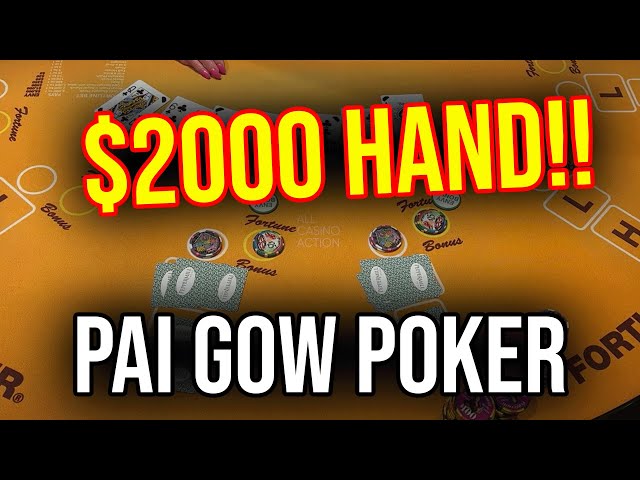 MASSIVE BETS ON PAI GOW POKER!! EPIC $2000 HAND!! WHAT A RUN!! @renotahoe #ad