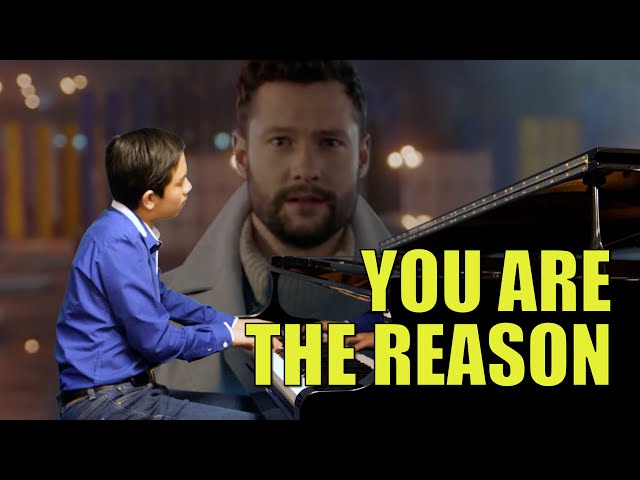Calum Scott You Are The Reason Piano Cover with Lyrics | Cole Lam 13 Years Old