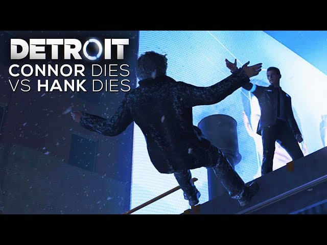 Connor Dies vs Hank Dies (Moment of Truth) - DETROIT BECOME HUMAN