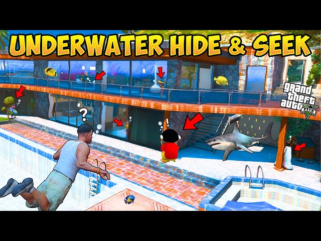 Shinchan and Franklin Playing Underwater Hide and Seek in GTA 5