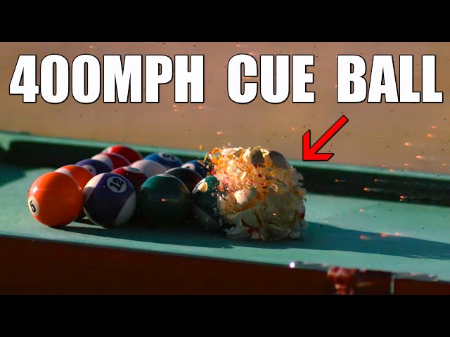 400MPH Pool Break with a Cannon at 80,000FPS - The Slow Mo Guys