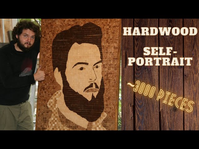 Endgrain Hardwood Self-portrait ~3000 Pieces - DIY