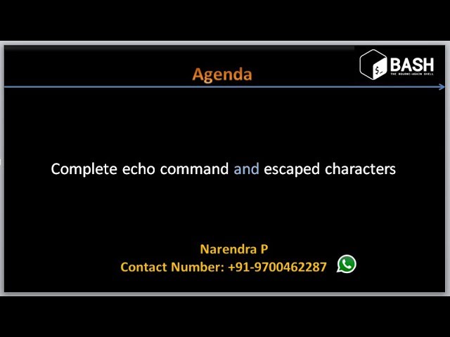 Complete Shell Scripting Tutorials | Complete echo command with escaped characters