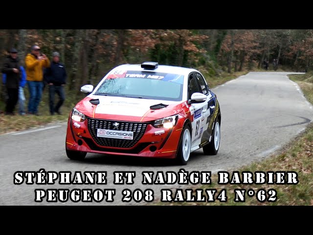 Rallye de Vaison la Romaine 2024 - Peugeot 208 Rally4 N°62 - Stéphane et Nadège BARBIER