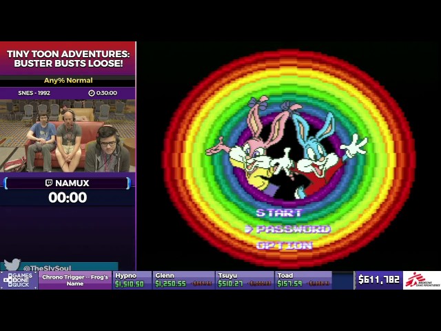 Tiny Toon Adventures: Buster Busts Loose! by namux in 21:56 - SGDQ2017 - Part 85