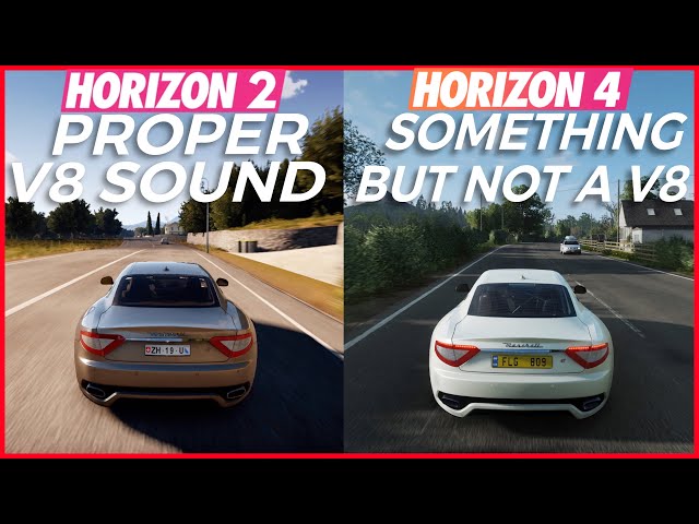 Shocking Forza Horizon 2 vs Forza Horizon 4 Engine Sounds Comparison