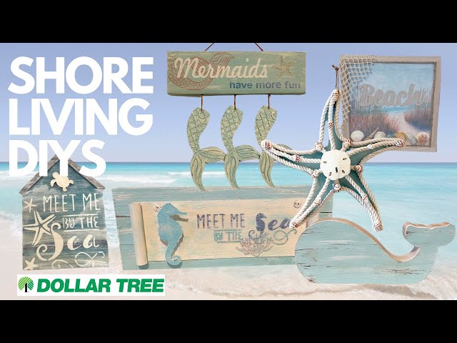 🐋 6 COASTAL Shore Living DIYS Dollar Tree Beach Summer 2022 (Coastal farmhouse) Hacks