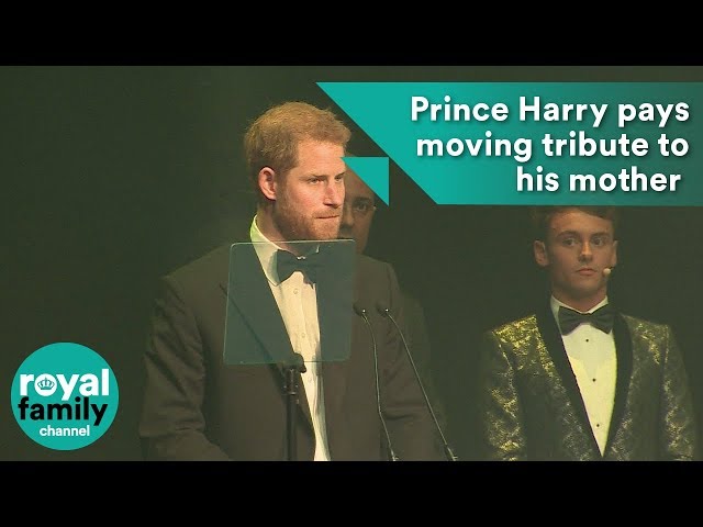 Prince Harry pays tribute to his mother in moving speech