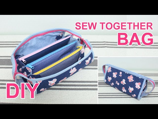 DIY Sew Together bag | 지퍼 칸칸 소잉파우치 만들기 | sewing a bag together |マルチポーチ作り方 #sewingtimes