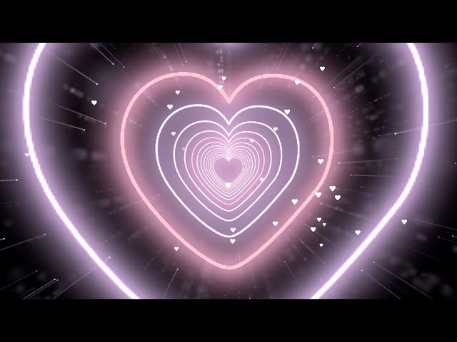 Heart Background💜🧡Neon Heart Background | Wallpaper Heart | Heart Tunnel Animated Background Video