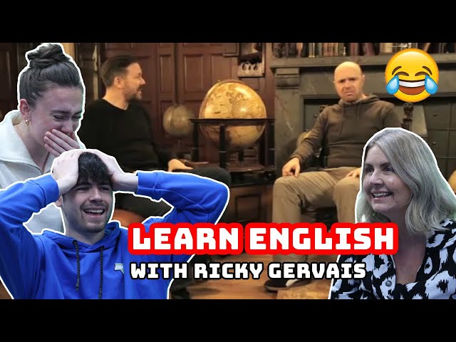 BRITISH FAMILY REACTS | Learn English With Ricky Gervais | Karl Pilkington